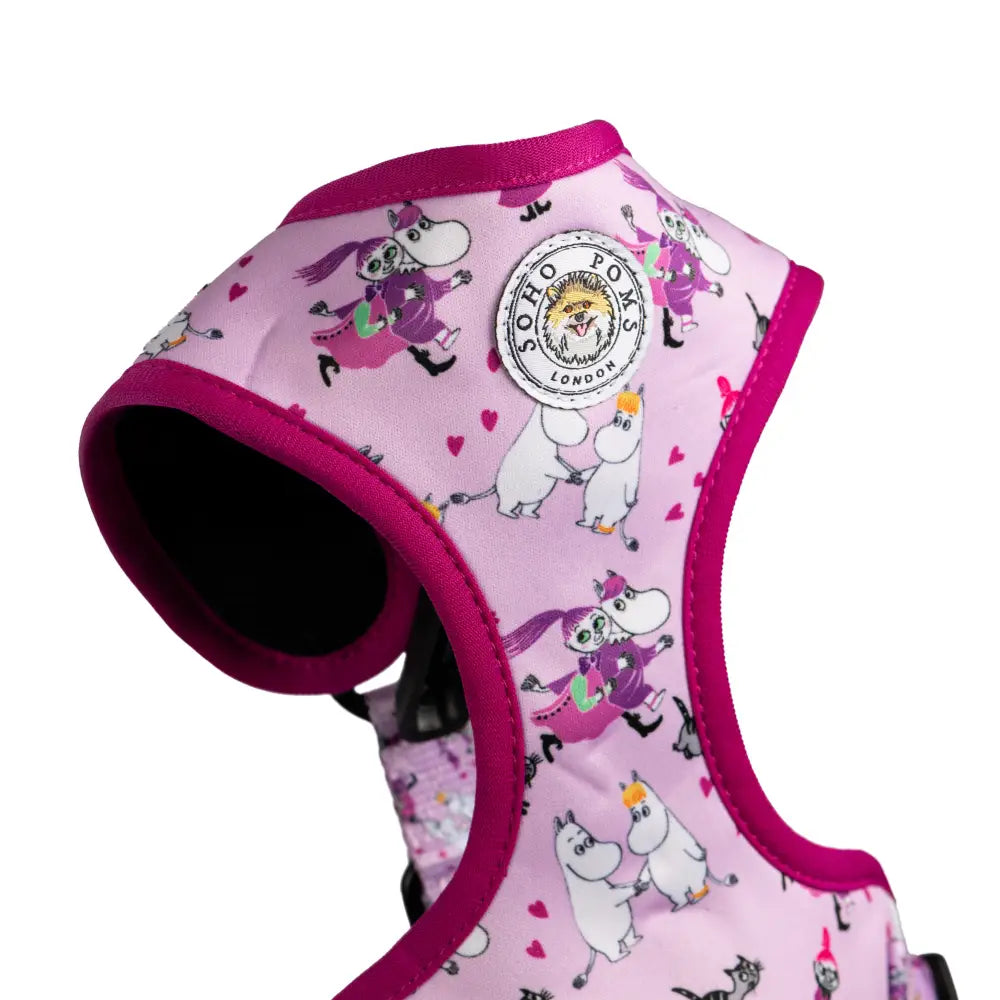 Moomins Pink Champagne Dogs Padded Harness by Soho Poms - Dog Harnesses