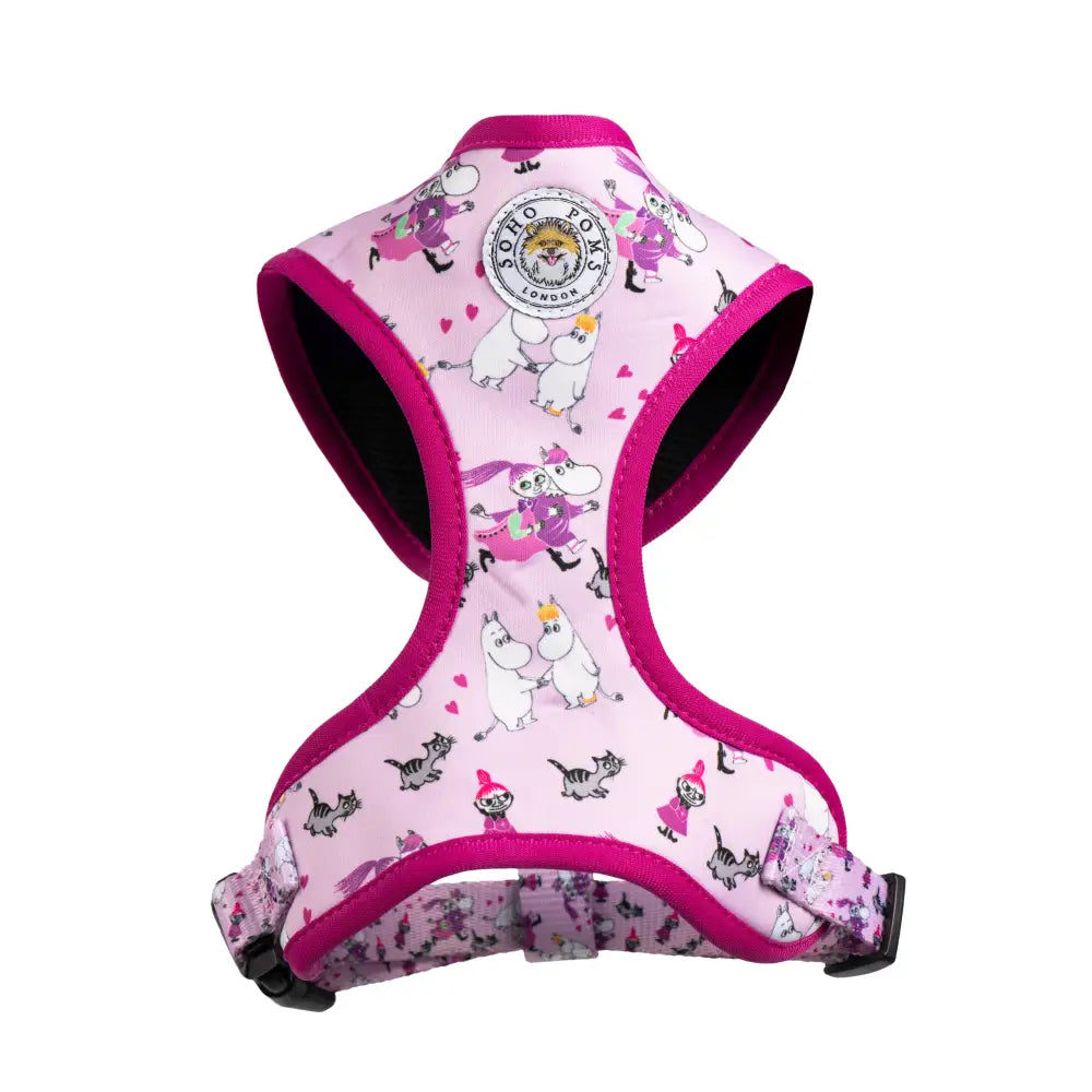 Moomins Pink Champagne Dogs Padded Harness by Soho Poms - Dog Harnesses