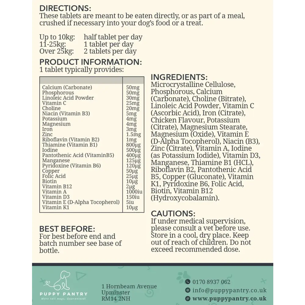 Multivitamin Chews – Chicken (120 Pack) Supports immunity skin & coat health digestion & energy - Dog Multi Vitamin