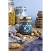 Natural Cornish Pet peanut butter jar for dogs with blue label and gold lid