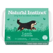 Natural Instinct Natural Lamb dog food tray with lamb liver and butternut squash