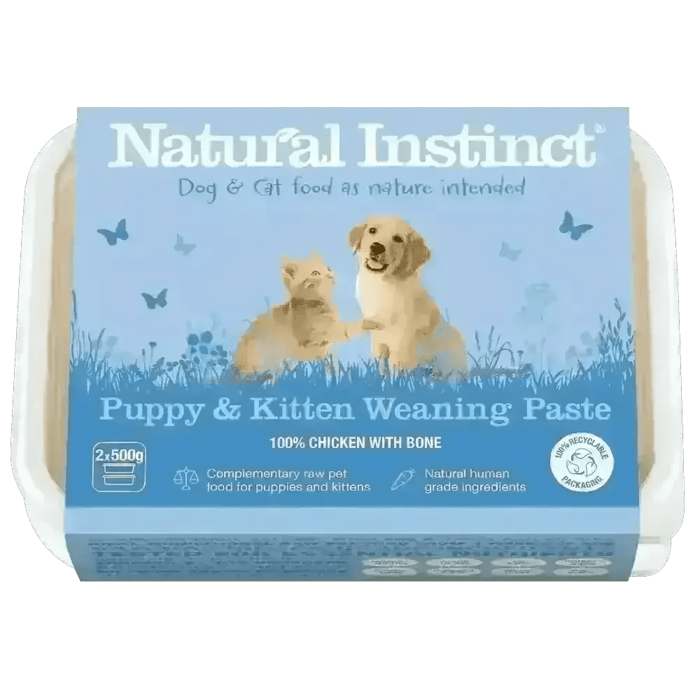 Natural Instinct Puppy Kitten Weaning Paste 100% Chicken with Bone