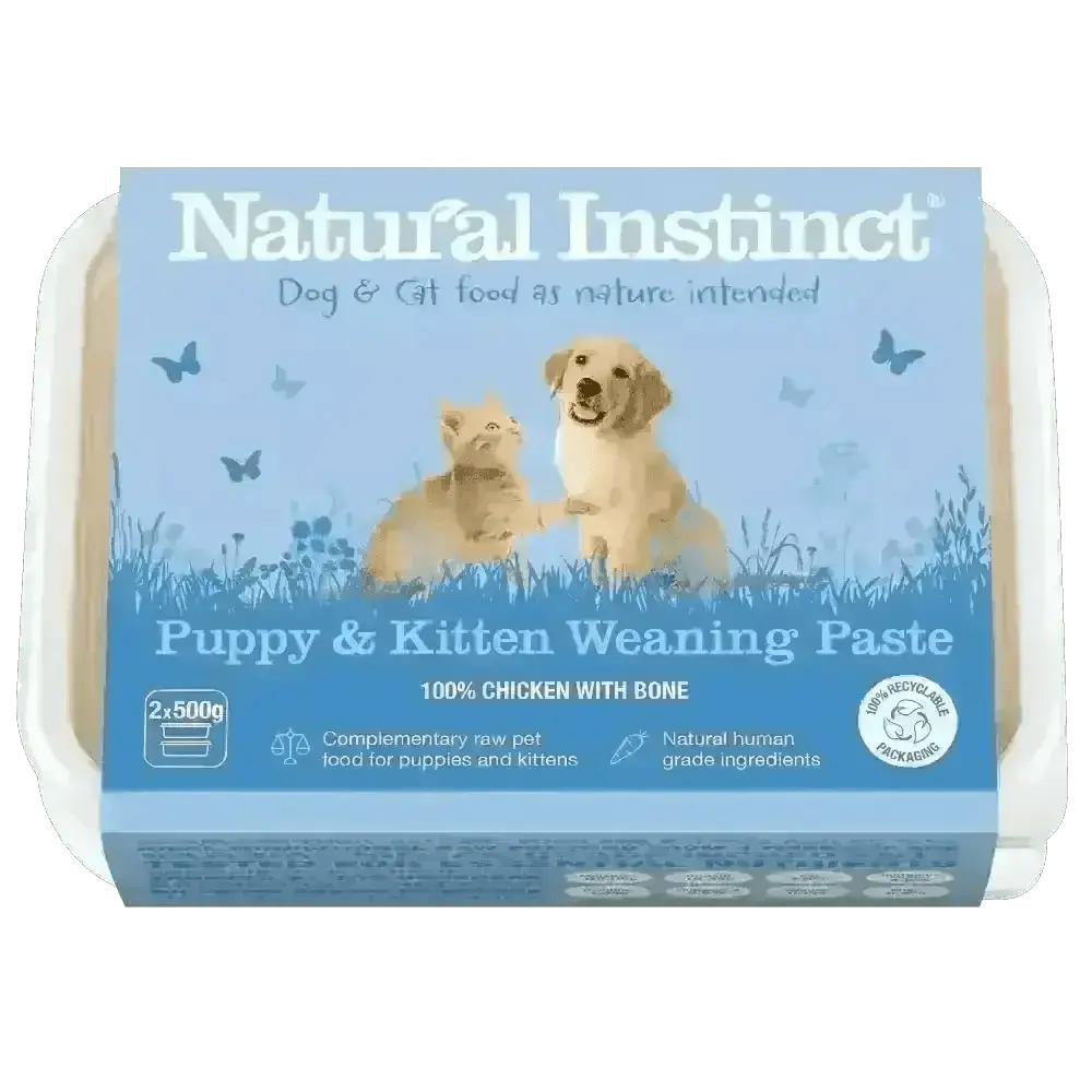 Natural Instinct Puppy Kitten Weaning Paste 100% Chicken with Bone