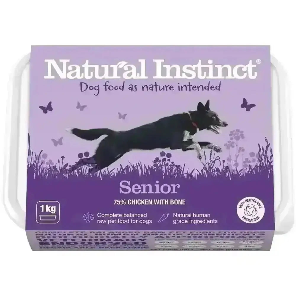 Natural Instinct Natural Senior dog food with chicken, butternut squash, salmon oil