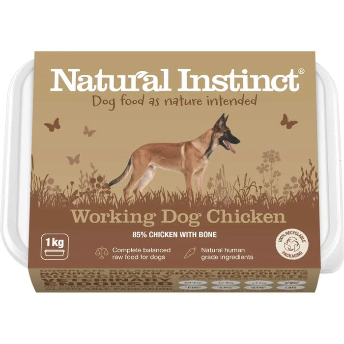 Natural Instinct Working Dog Chicken 1kg - Natural Raw Dog Food