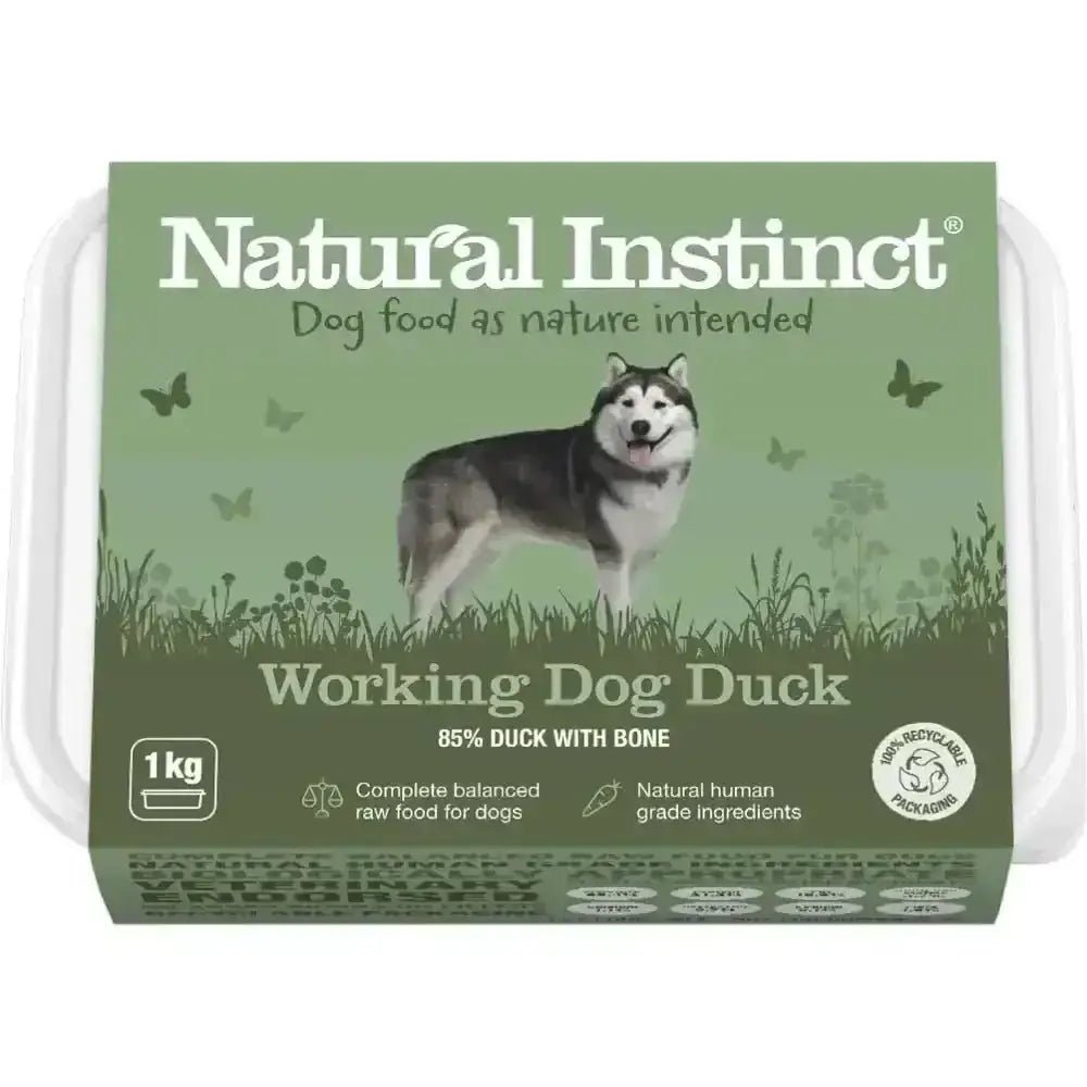 Natural Instinct Working Dog Duck raw food 1kg package