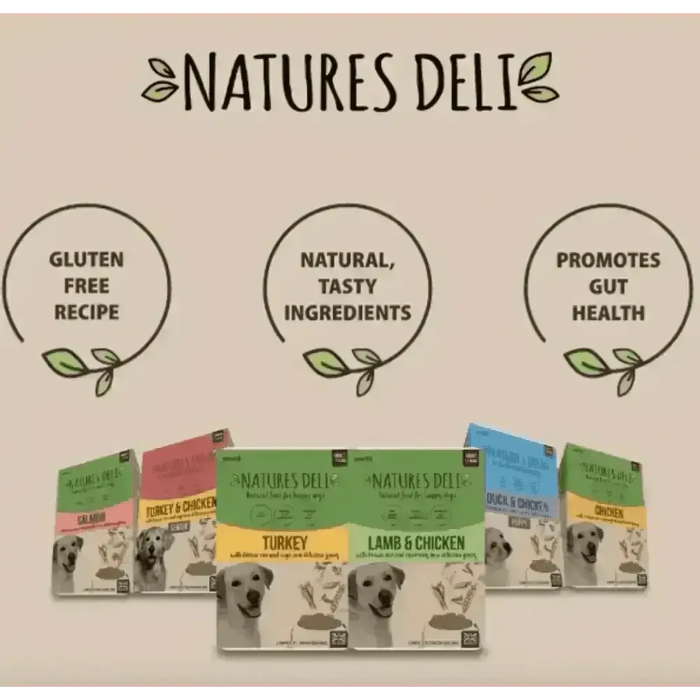 Natures Deli Salmon with Parsley and Brown Rice dog food bag