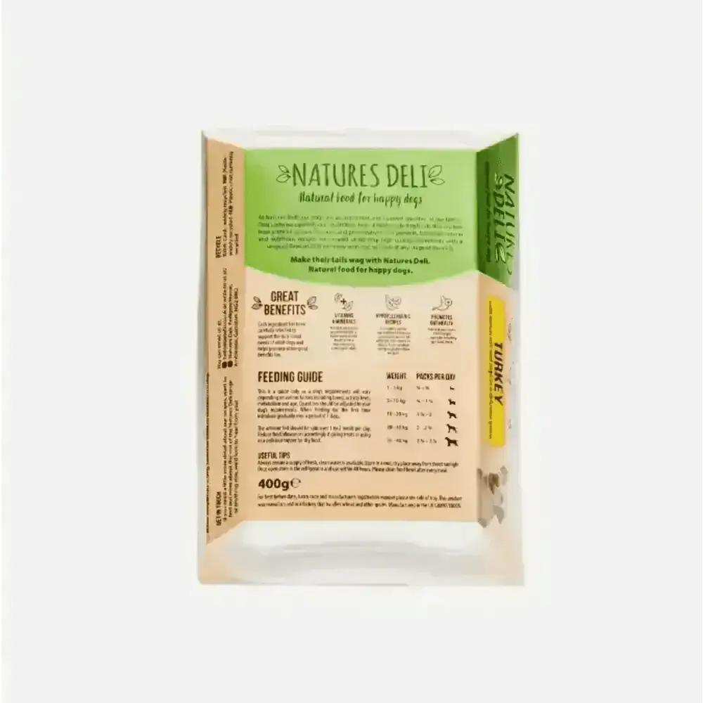 Natures Deli Turkey with Sage and Brown Rice dog food bag
