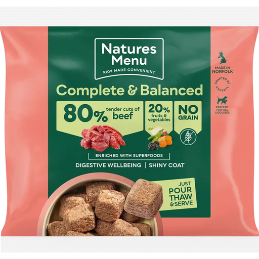 80/20 Beef with Superfoods for Adult Dogs | Natural complete raw food for dogs