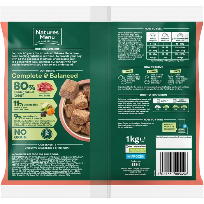 80/20 Beef with Superfoods for Adult Dogs | Natural complete raw food for dogs