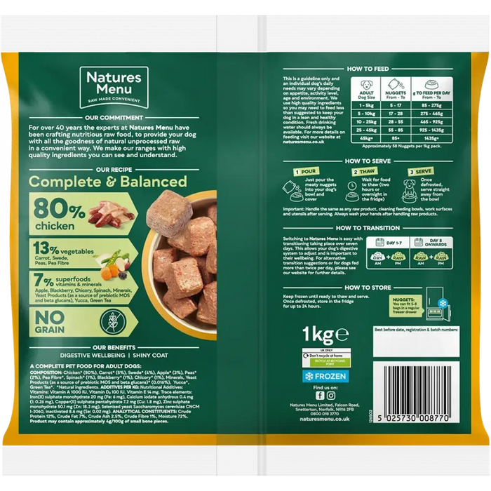 80/20 Chicken with Superfoods for Adult Dogs | Natural complete raw meals for dogs
