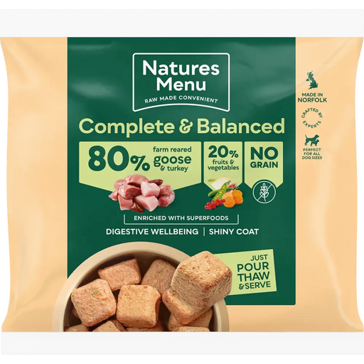 80/20 Goose and Turkey with Superfoods
For Adult Dogs | Natural raw food for dogs