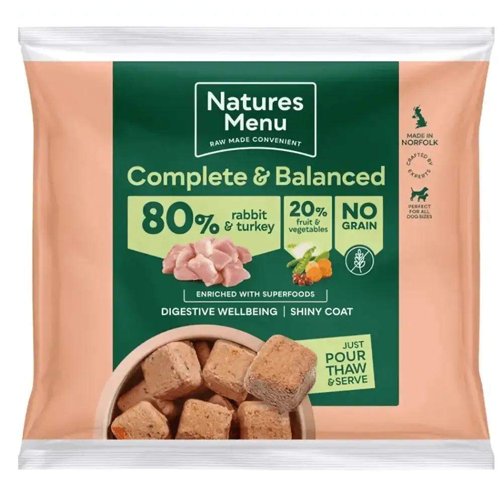 Natures Menu 80/20 Rabbit with Superfoods for Adult Dogs - Natural Raw Dog Food | Pet Shop