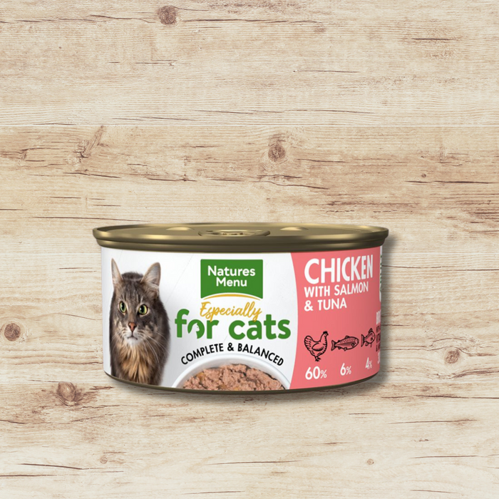 Natures Menu Especially For Cats Can Chicken with Salmon & Tuna 85g
