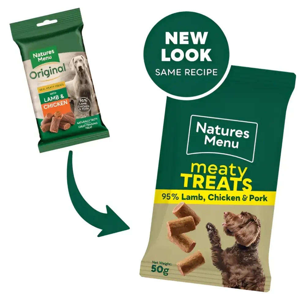 Natures Menu Chicken and Lamb Mini Treats with 95% real meat for training and treats