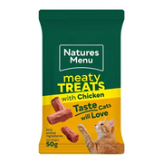 Natures Menu chicken liver and pork mini treats for cats, 50g bag