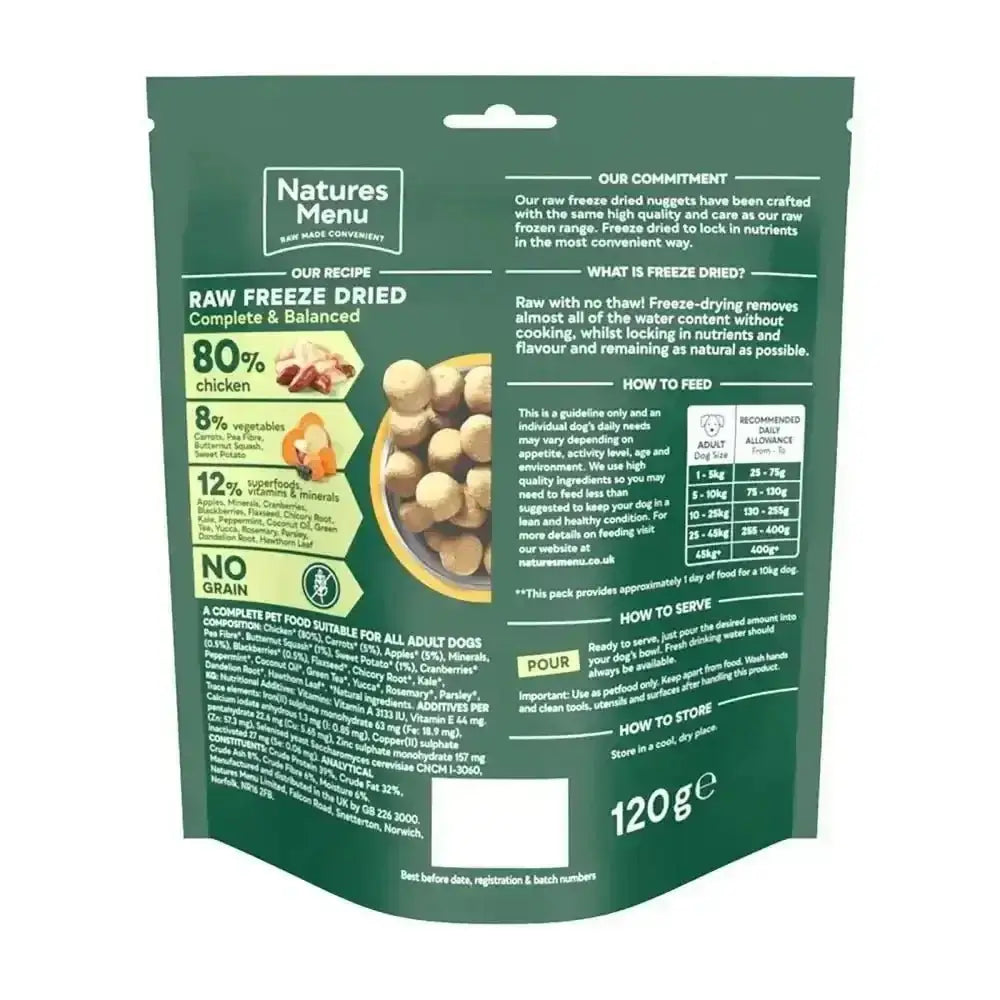 Natures Menu Complete Freeze Dried Chicken 120g Pouch