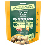 Natures Menu complete freeze dried chicken dog food pouch 120g