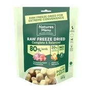 Natures Menu freeze dried dog food: 80/20 lamb pouch 120g