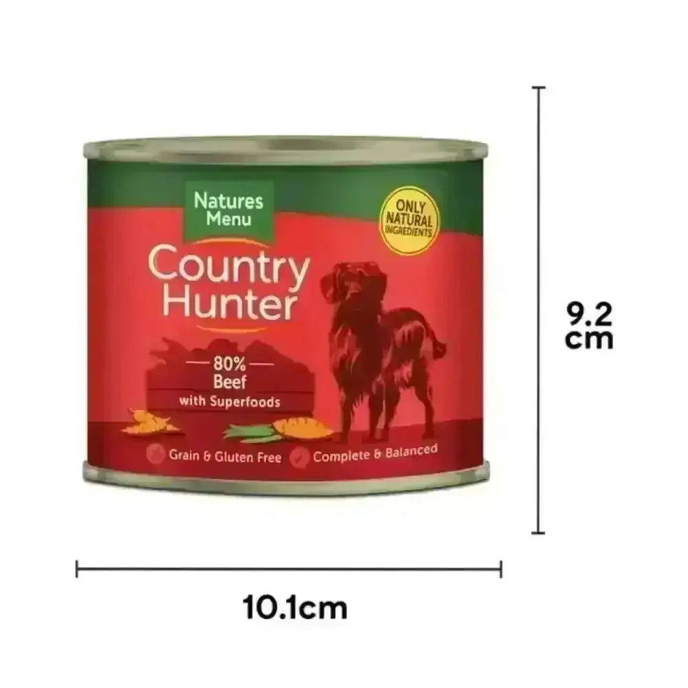 Natures Menu Country Hunter Dog Food Beef Can with 80% Beef
