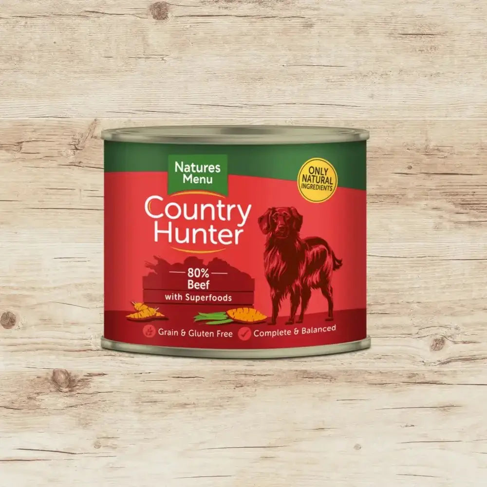 Natures Menu Country Hunter Dog Food Beef Can with Nutritious Blend