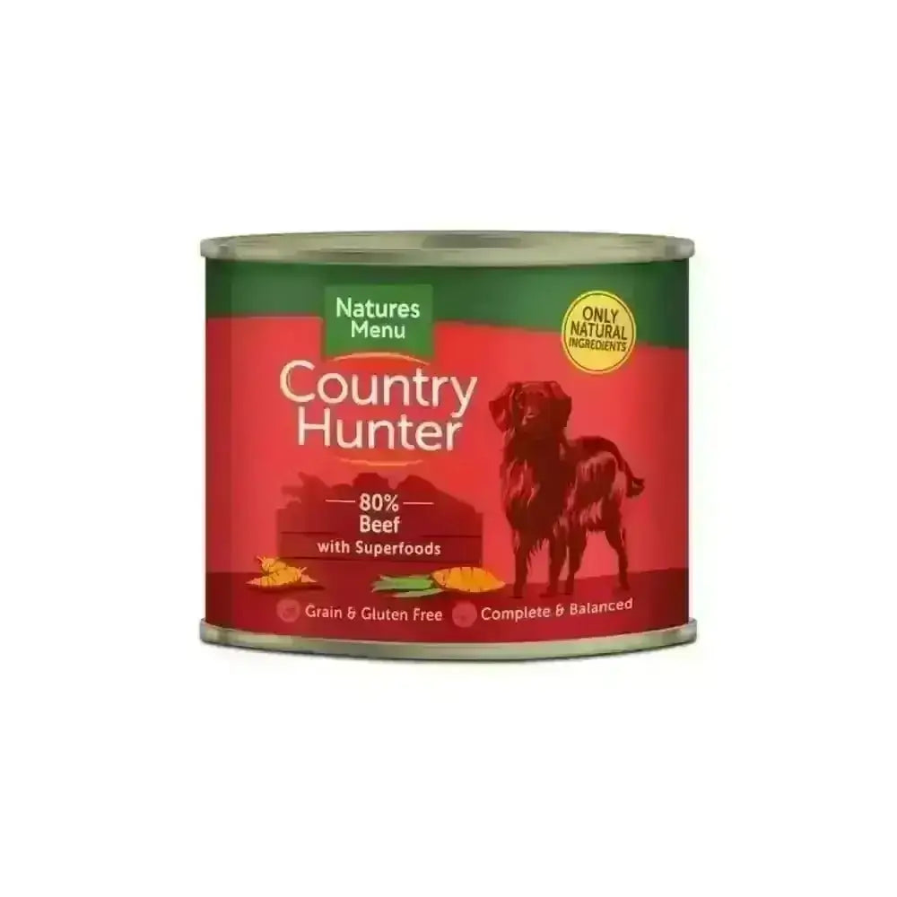 Natures Menu Country Hunter Dog Food Beef Canister with 80% Beef