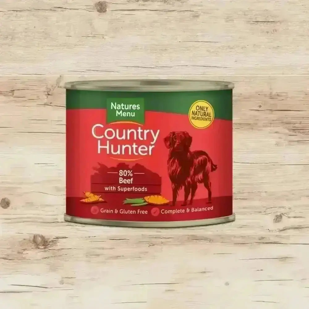 Natures Menu Country Hunter Dog Food Beef Can with Nutritious Blend