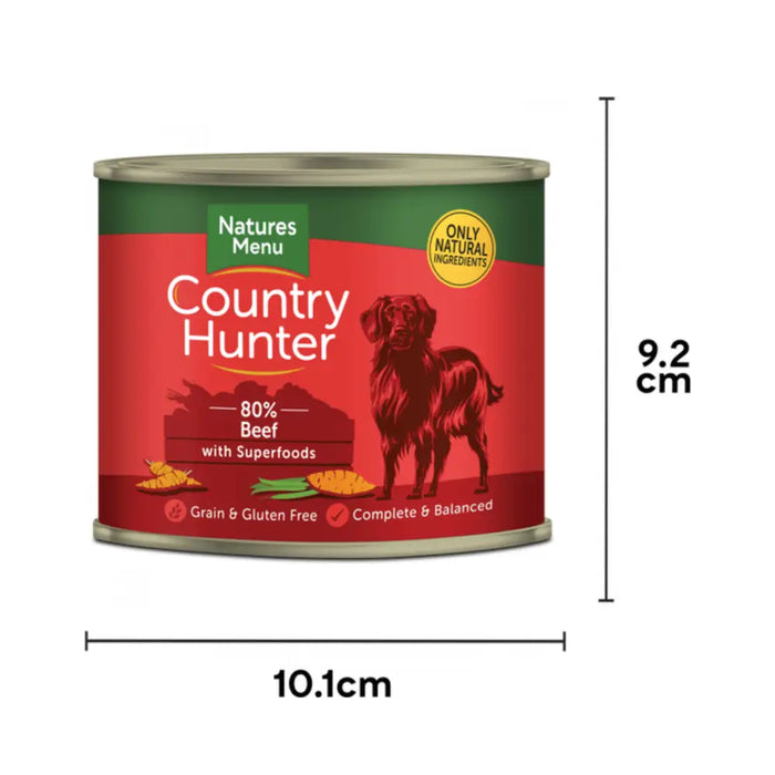 Natures Menu Country Hunter Dog Food Beef with Superfoods Can - Natural Wet Dog Food