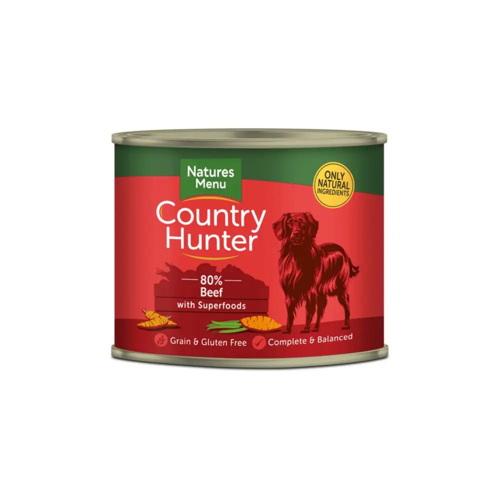 Natures Menu Country Hunter Dog Food Beef Canister with 80% Beef