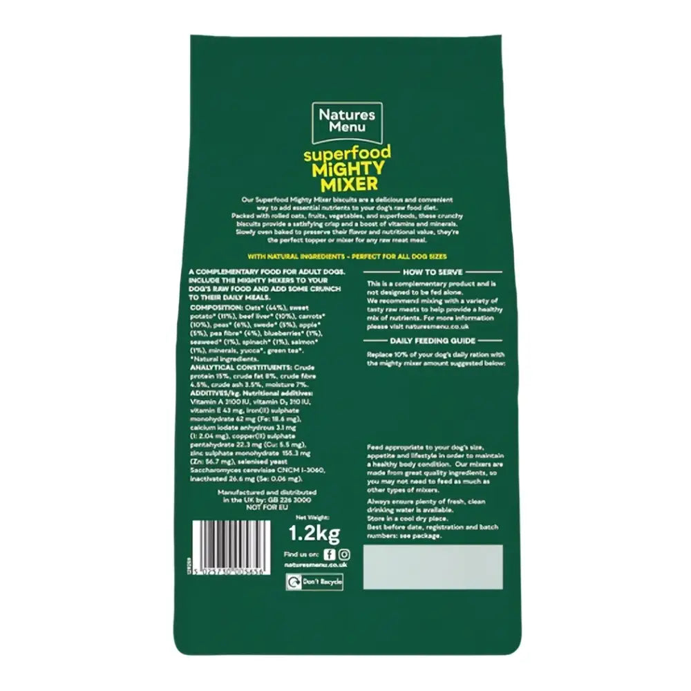 Natures Menu Country Hunter Dog Superfood Mighty Mixer 1.2kg - Natural Raw Food | Pet Shop