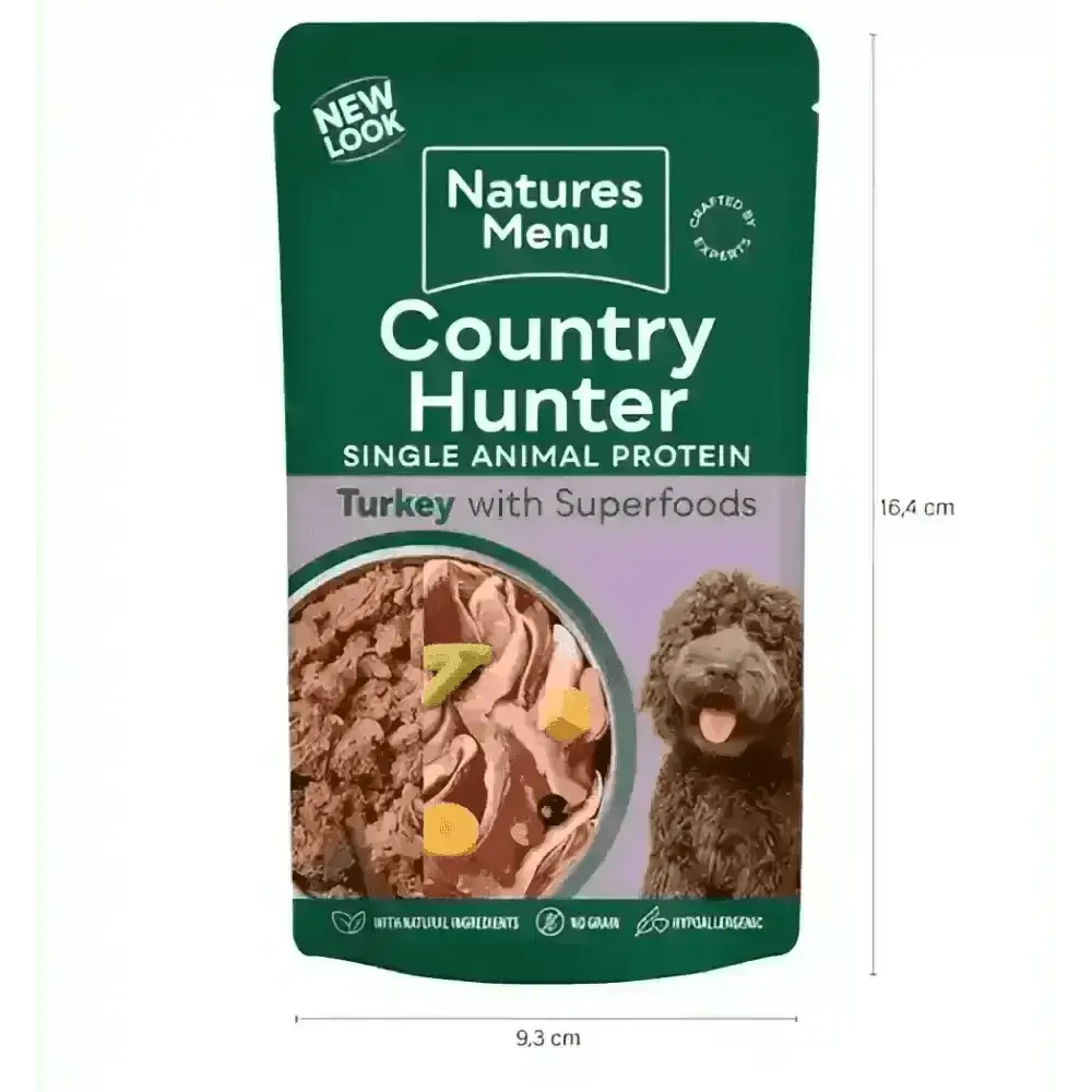 Natures Menu Country Hunter Farm Reared Turkey Dog Food Pouch