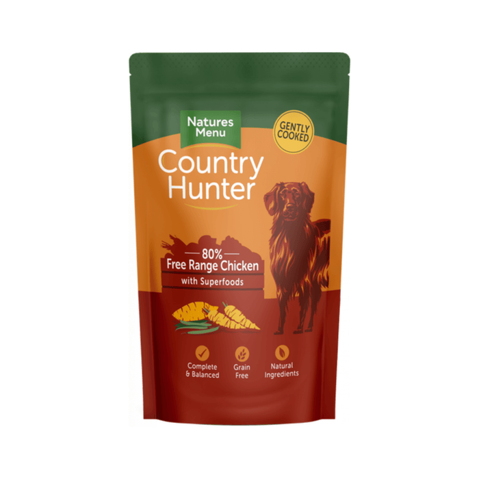 Natures Menu Country Hunter Free Range Chicken Wet Dog Food Pouches - Natural Wet Dog Food