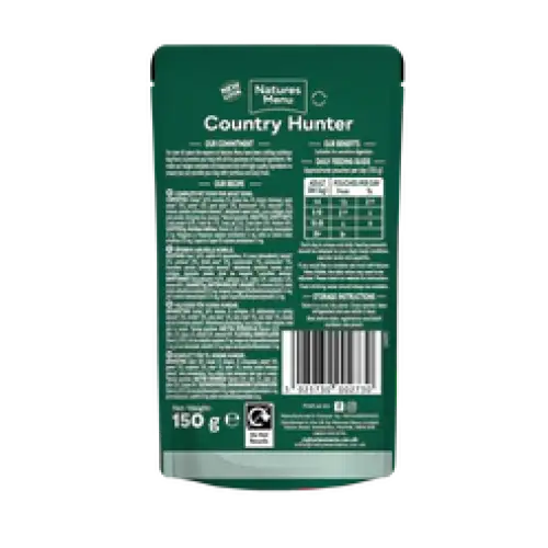 Natures Menu Country Hunter Free Range Chicken Wet Dog Food Pouches - Natural Wet Dog Food