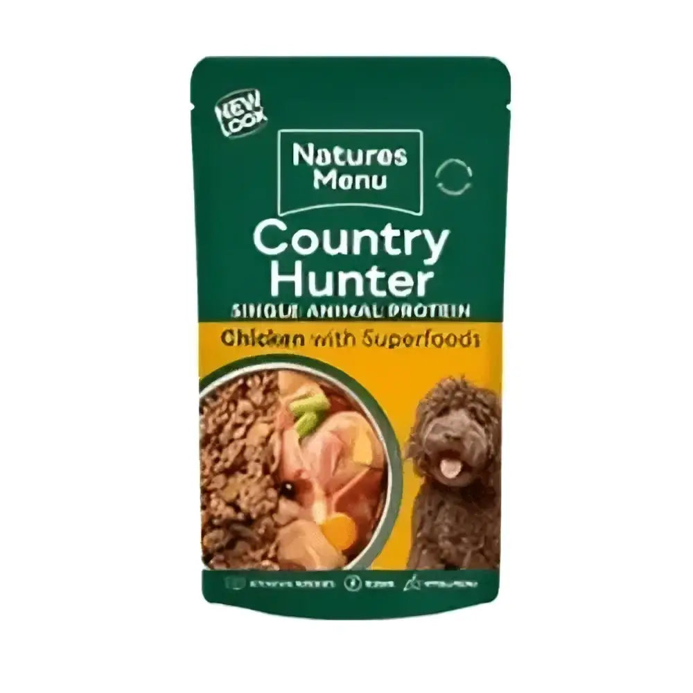 Natures Menu Country Hunter free range chicken wet dog food pouch