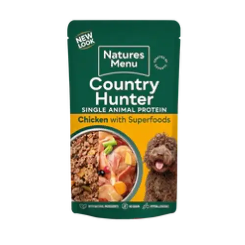Natures Menu Country Hunter Free Range Chicken Wet Dog Food Pouches - Natural Wet Dog Food