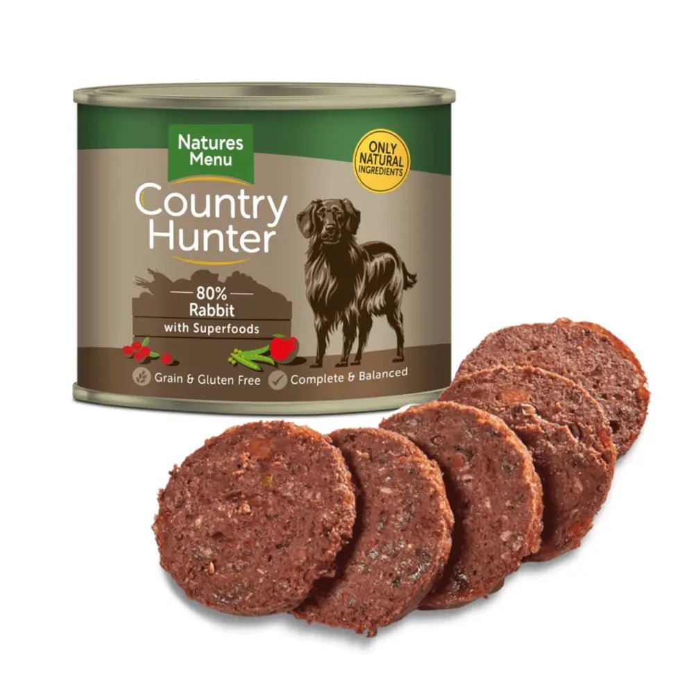 Natures Menu Country Hunter Rabbit Can with 80% quality lean rabbit