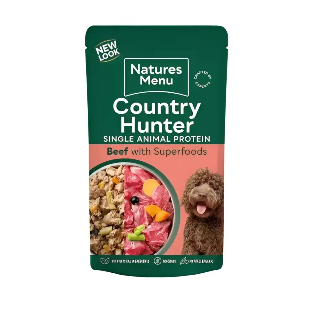Natures Menu Country Hunter Grass Grazed Beef Dog Food Pouches