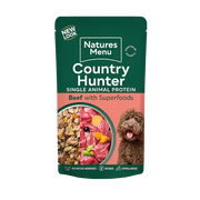 Natures Menu Country Hunter Grass Grazed Beef Wet Dog Food Pouches - Natural Wet Dog Food