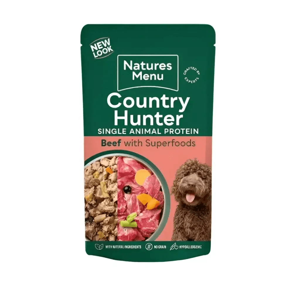 Natures Menu Country Hunter Grass Grazed Beef Dog Food Pouches