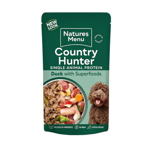 Natures Menu Country Hunter Succulent Duck Wet Dog Food Pouches - Natural Wet Dog Food