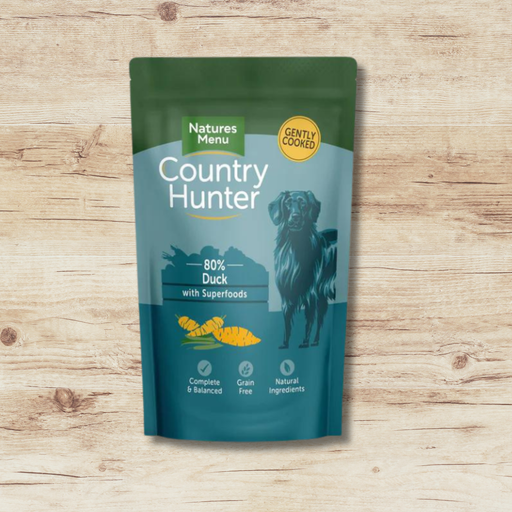 Natures Menu Country Hunter Succulent Duck Wet Dog Food Pouches - Natural Wet Dog Food