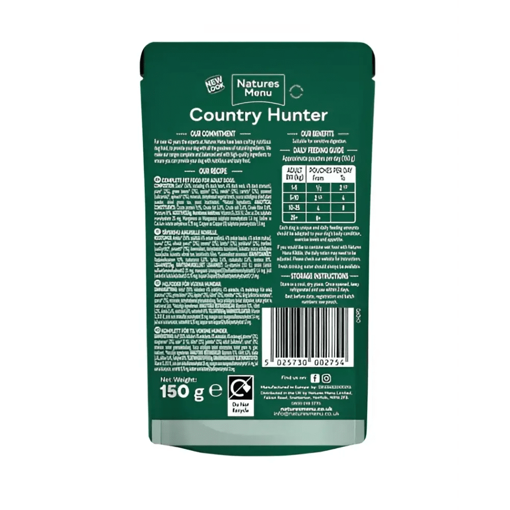 Natures Menu Country Hunter Succulent Duck Wet Dog Food Pouch