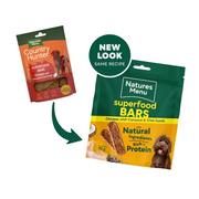 Natures Menu Country Hunter Superfood Bar with chicken, coconut, chia seeds, rich in protein