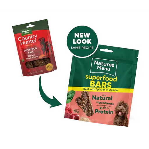 Natures Menu Country Hunter Superfood Bars - Natural Treats For Dogs