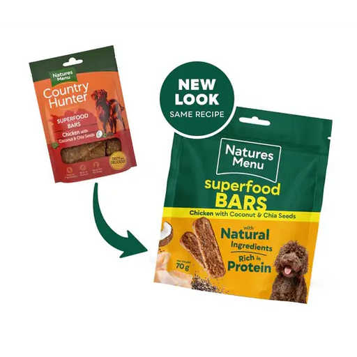Natures Menu Country Hunter Superfood Bars - Natural Treats For Dogs