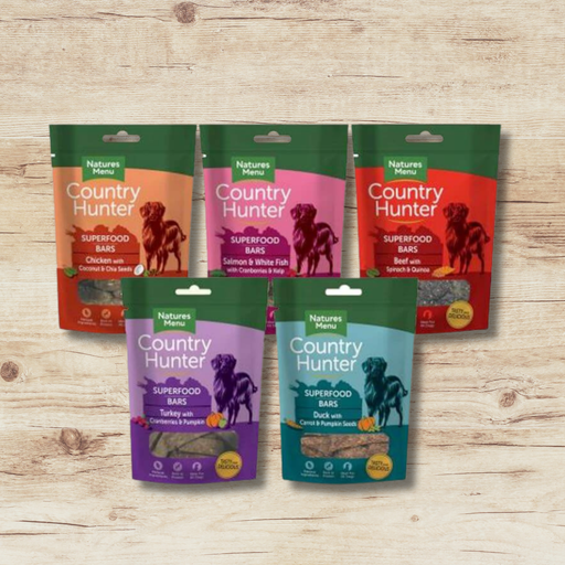 Natures Menu Country Hunter Superfood Bars - Natural Treats For Dogs