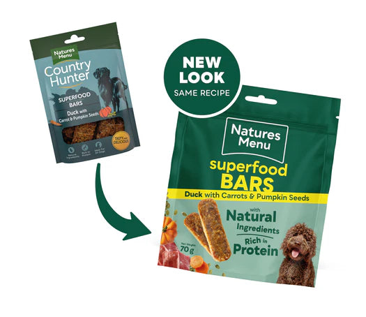Natures Menu Country Hunter Superfood Bars - Natural Treats For Dogs