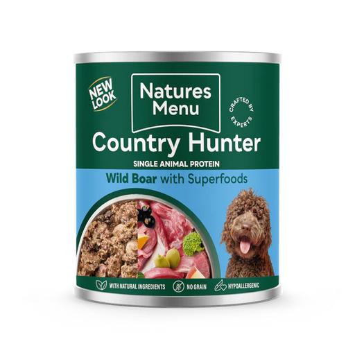 Natures Menu Country Hunter Wild Boar Can - Natural Wet Dog Food