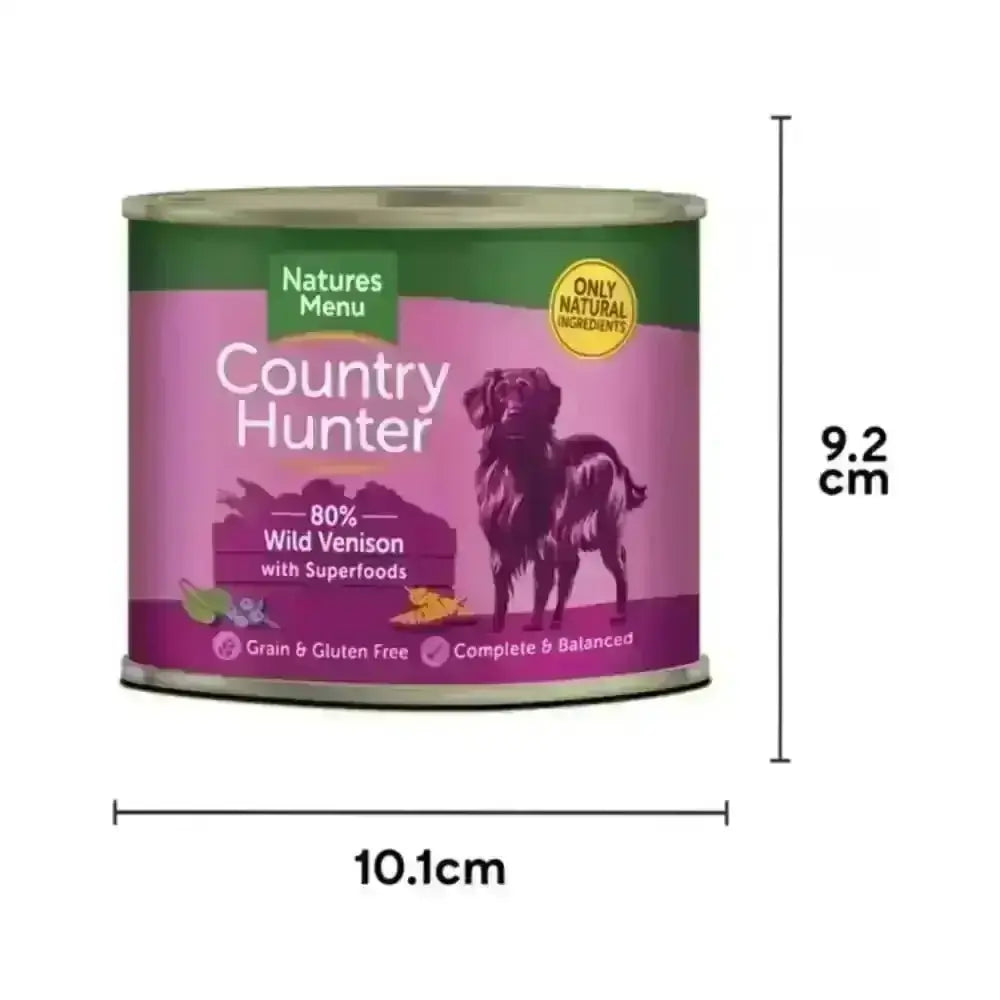Natures Menu Country Hunter wild venison dog food can with superfoods