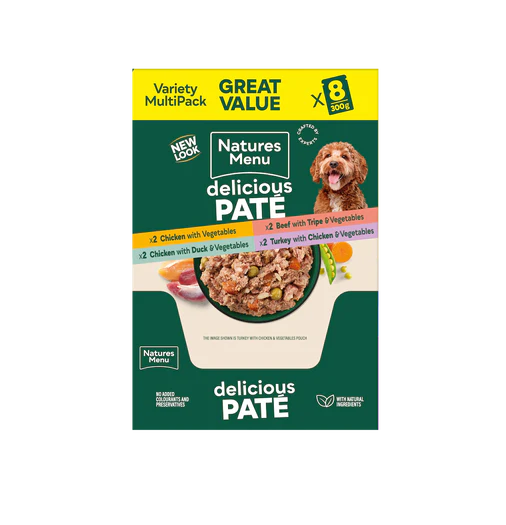 Natures Menu Dog Food Pouch - Multipack 8 x 300g - Natural Wet Dog Food